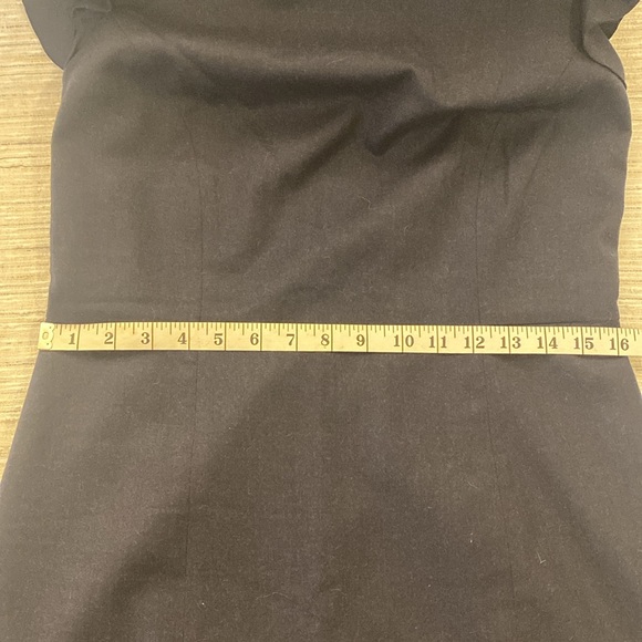 Talbots Italian Flannel - navy, ruffle at sleeve. - Picture 5 of 7